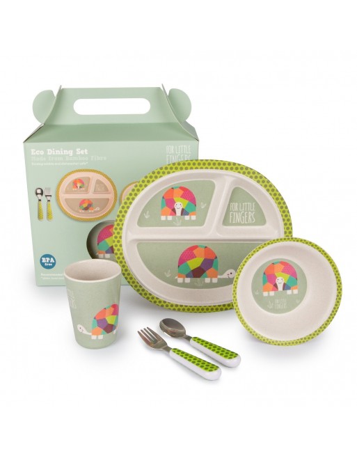 Wunderschönes Ess-Set aus Bambusfasern in praktischer Geschenkverpackung Wunderschönes Ess-Set aus Bambusfasern in praktischer Geschenkverpackung